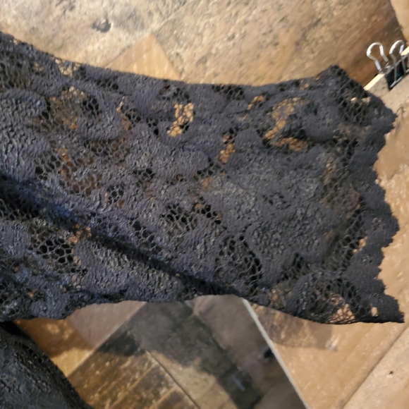 Karen Kane Black Dress Lace Overlay Scallop Hem Cocktail Holiday Party NYE Sz 2X - Picture 8 of 13